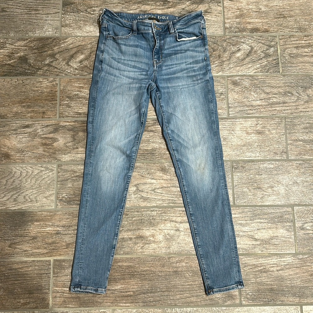 American Eagle Next Level Stretch Skinny Jeans, Size 10 Long